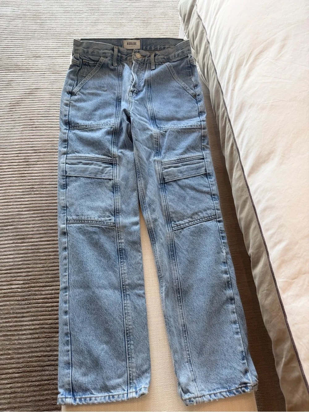 Agolde High-Rise Light Blue Denim Jeans